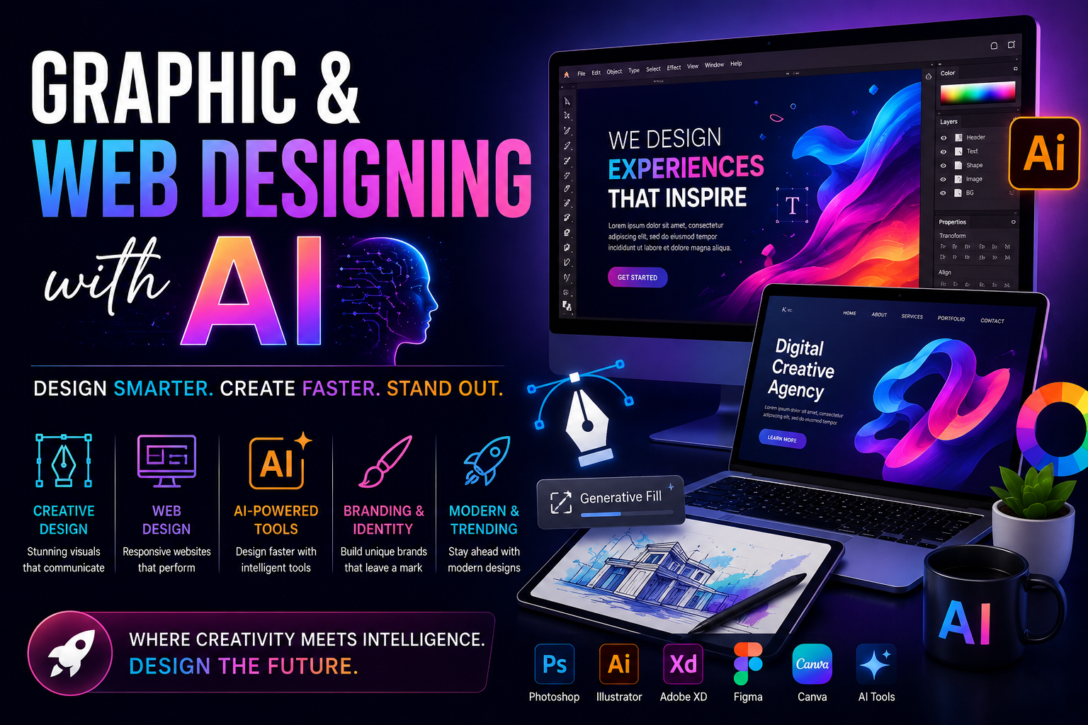 Graphic & Web Designing with AI 
